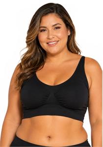 Rhonda Shear Adjustable Strap Bra with Removable Pads (Black)